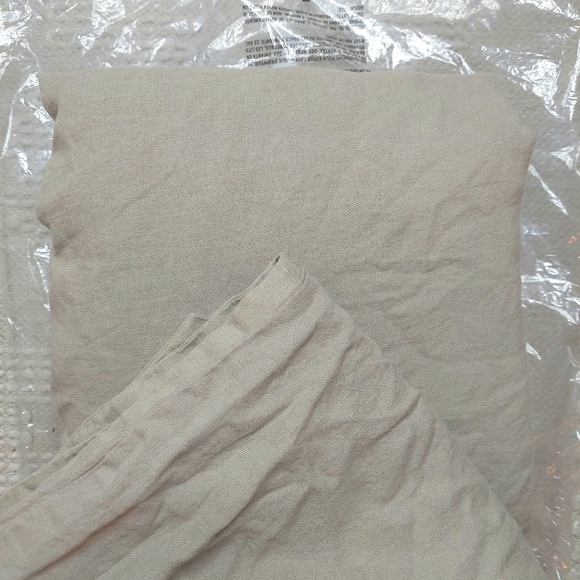 Quince 100% Linen Toffee Fitted Sheet & 2 Pillowcases! Cal. King (861) - Picture 7 of 11